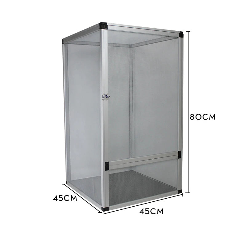 Front-Opening Reptile Terrarium — Tall Metal Mesh Door Enclosure