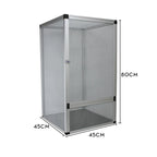 Front-Opening Reptile Terrarium — Tall Metal Mesh Door Enclosure