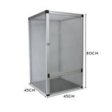 Front-Opening Reptile Terrarium — Tall Metal Mesh Door Enclosure