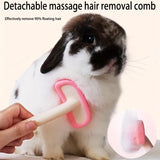 Detachable Silicone Massage Comb — Hair Removal Brush for Rabbits & Cats