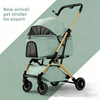 One-Button Foldable Pet Stroller for Dogs & Cats — Smooth-Roll Outdoor Travel Trolley