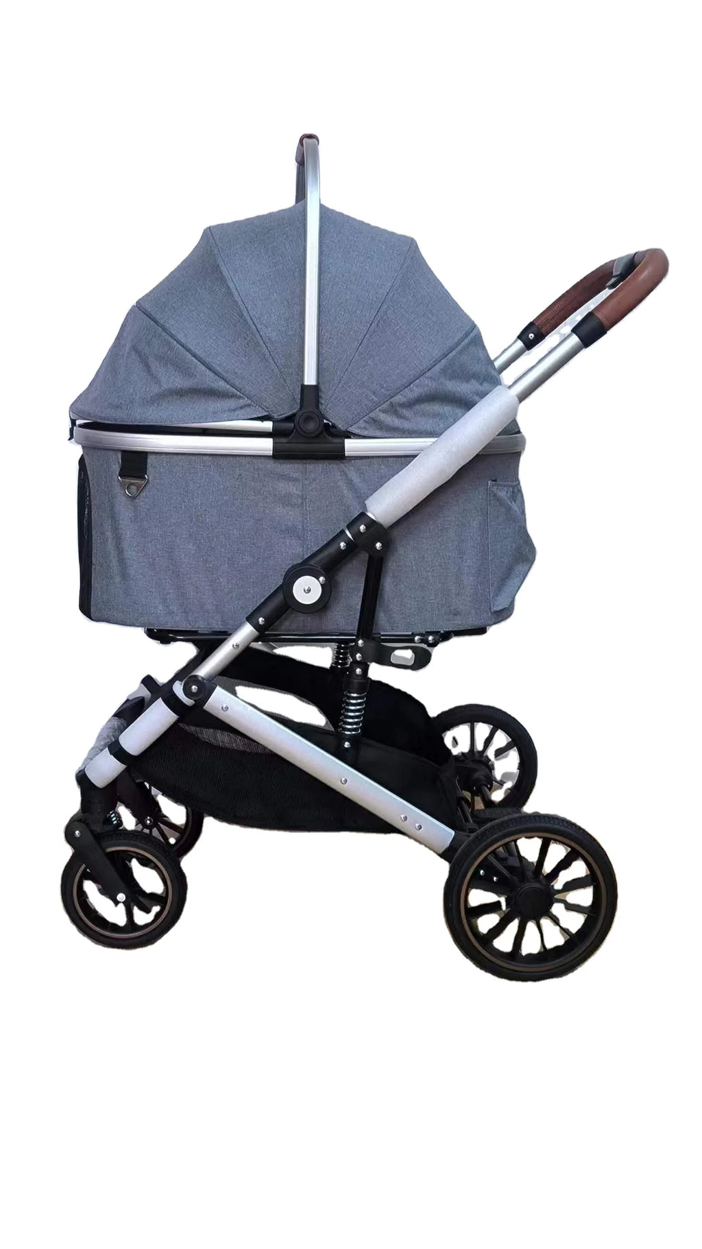 Premium Rubber-Wheel Jogger Pet & Baby Stroller for Dogs & Cats