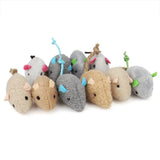 2-Pack Portable Catnip Fake Mice Cat Toys — Soft Simulated Mouse Training Toys for Kittens