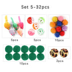 Sisal Mouse Ball Cat Toy Set — Wear-Resistant Claw & Teeth Toy