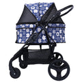 3-in-1 Foldable Pet Stroller with Cage Carrier & Travel Seat — Pushchair for Dogs & Cats