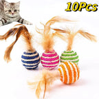 Sisal Feather Cat Ball Toys (Assorted)