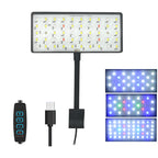 USB Full Spectrum Aquarium LED Clip Light (8W, Dimmable, 360° Rotatable)