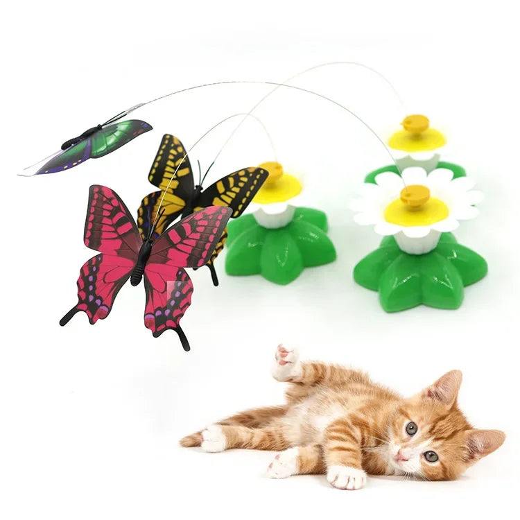 Rotating Butterfly Cat Toy