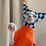 Sphynx Cat Waffle Knit Winter Hat (Adjustable Cold-Proof Cap)