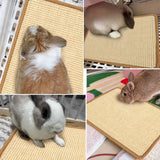 Natural Fiber Chew Mat — Anti-Slip Cage Bedding for Rabbits & Small Pets