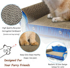 Couch-Shaped Cardboard Cat Scratcher Sofa with Catnip