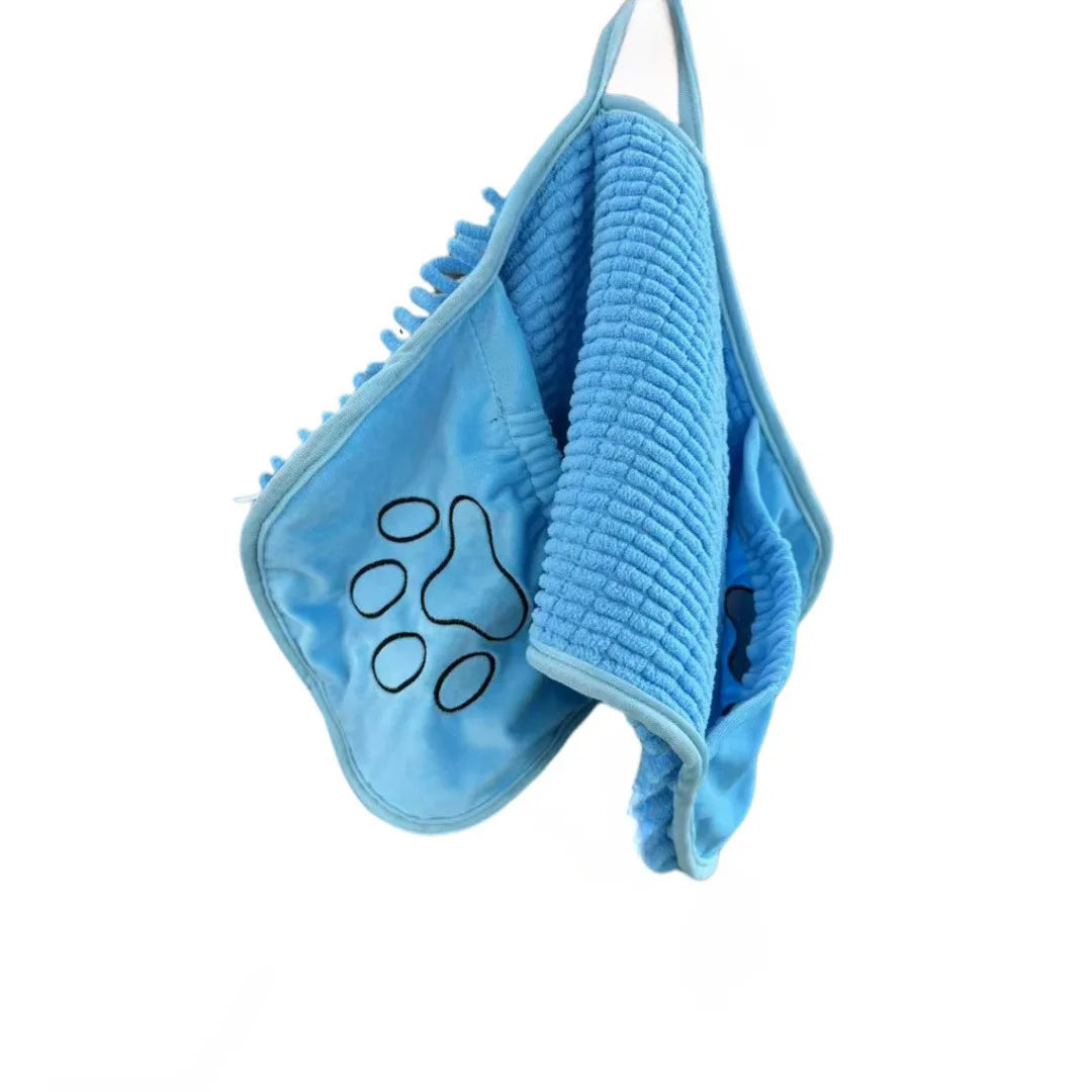 Extra-Large Chenille Pet Towel — Super Absorbent & Quick-Drying