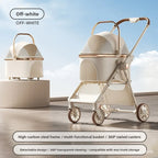 Lightweight Foldable Pet Stroller with Detachable Carrier for Small Dogs & Cats — Portable Walking Cart