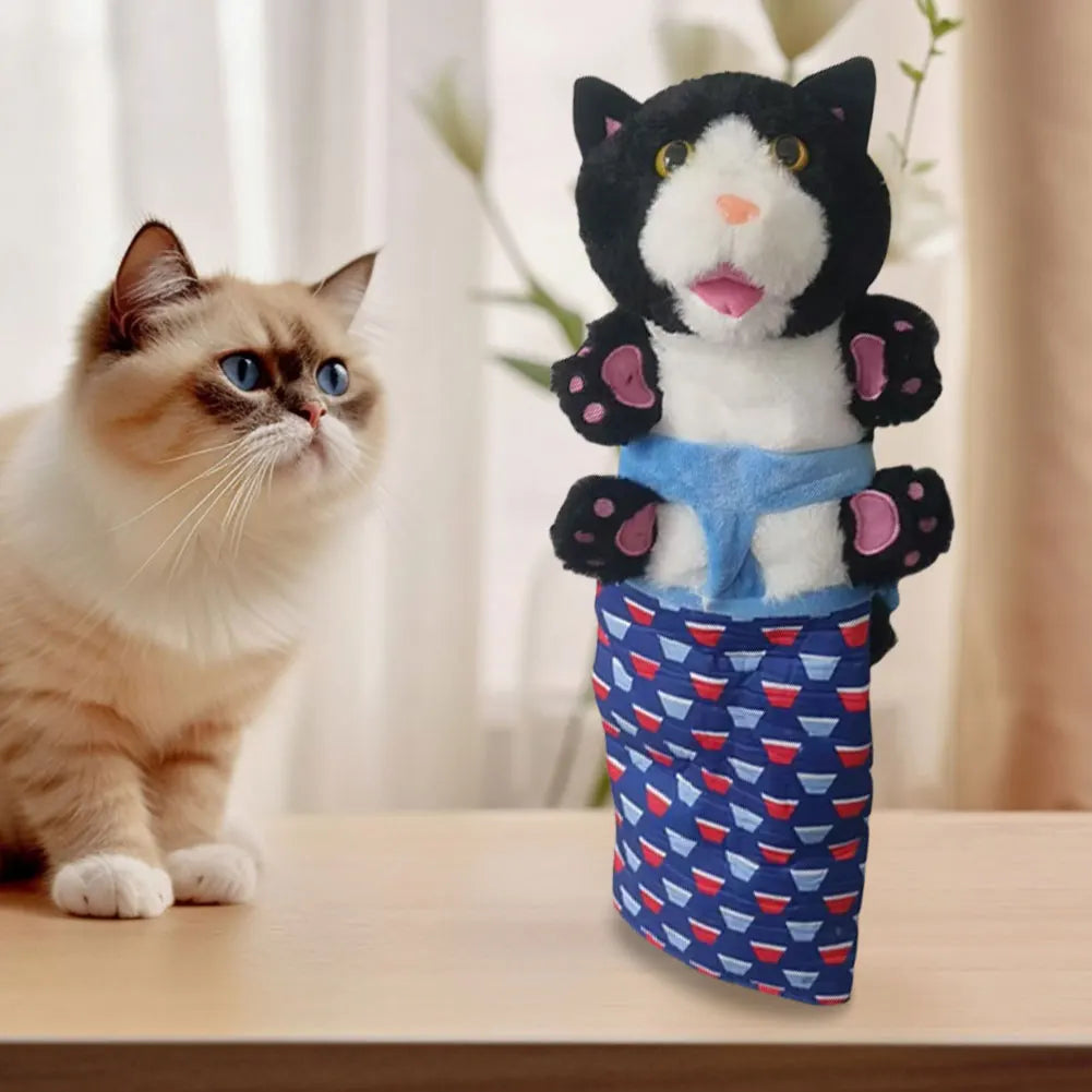 Cat & Dog Wrestling Hand Puppet Glove — Padded Interactive Play Toy