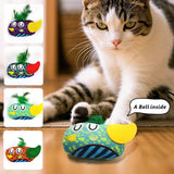 4-Piece Faux Feather Cat Toy Set — Interactive Bell Toys for Cats