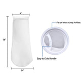 Aquarium Pre-Sump Filter Socks (4" Opening, 150/200 Micron Felt)