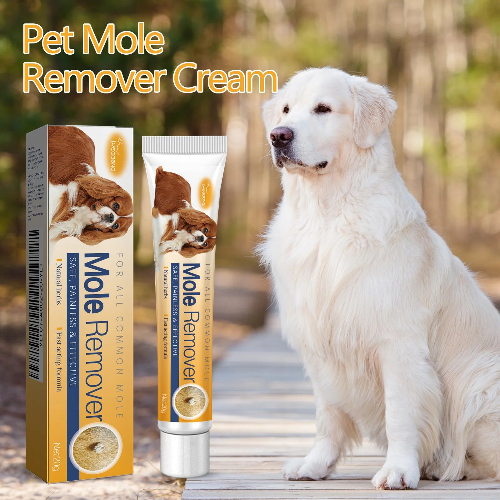 Pet Wart & Skin Tag Remover Cream — Painless, Non-Irritating, 20g