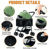 Pet Car Strollers 3in1 Lightweight Foldable Specifically Designed for Walking Dogs Infants Medium-sized Small Dogs Cats Outdoor