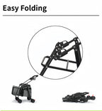 Foldable Small Dog Pet Stroller with Built-In Pet Dish — Convenient On-the-Go Feeding Cart
