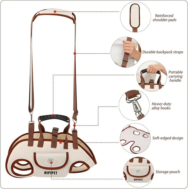 Portable Multi-Function Dog Traction Backpack (Breathable, Easy Clean)