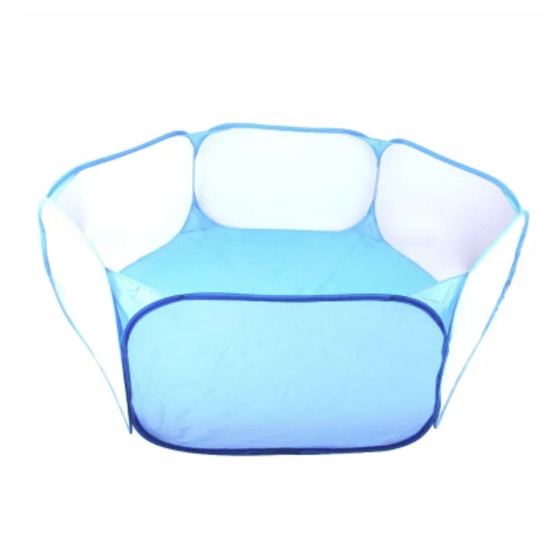Portable Pet Playpen Tent — Transparent Fold-Flat Exercise Fence