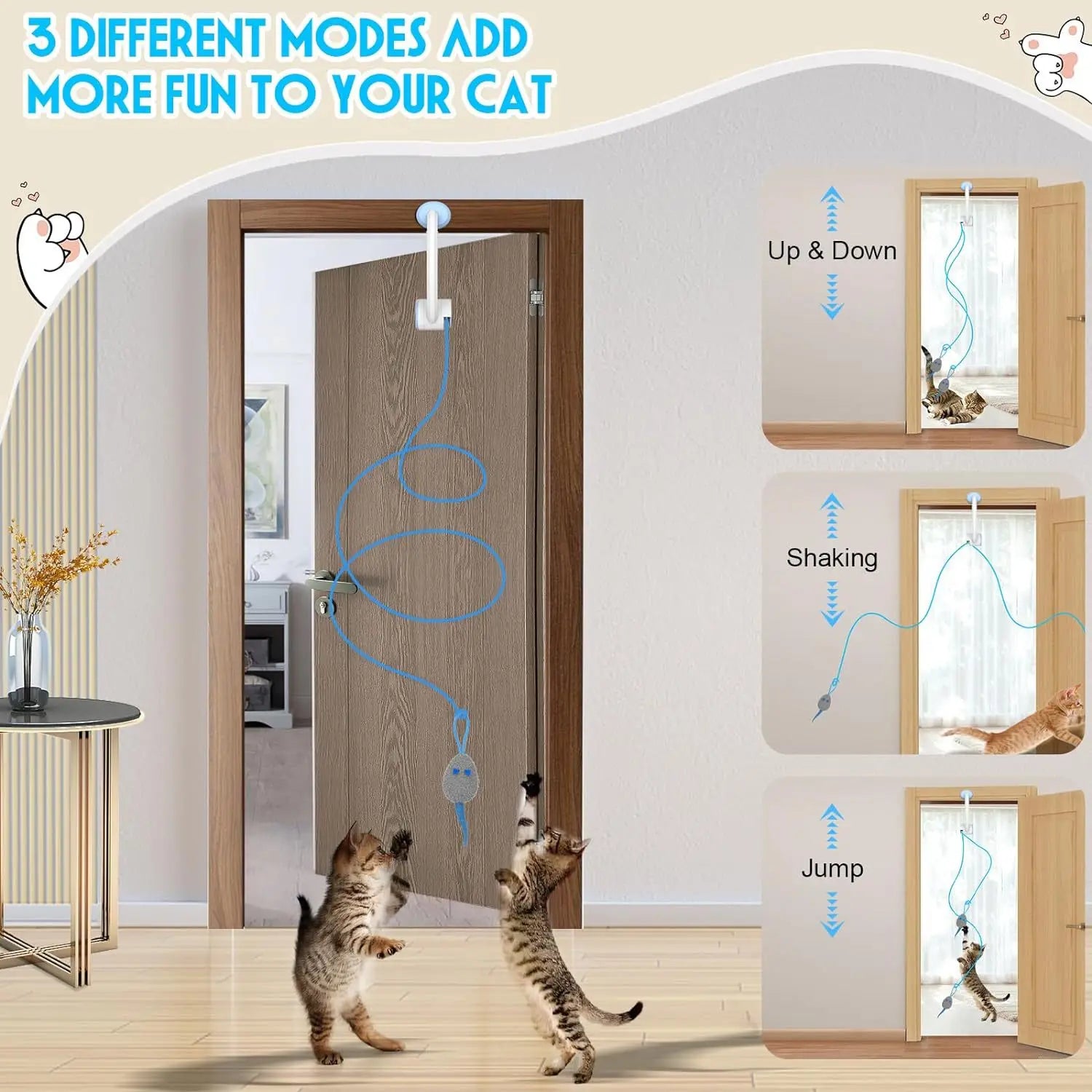 USB Rechargeable Hanging Door Cat Toy