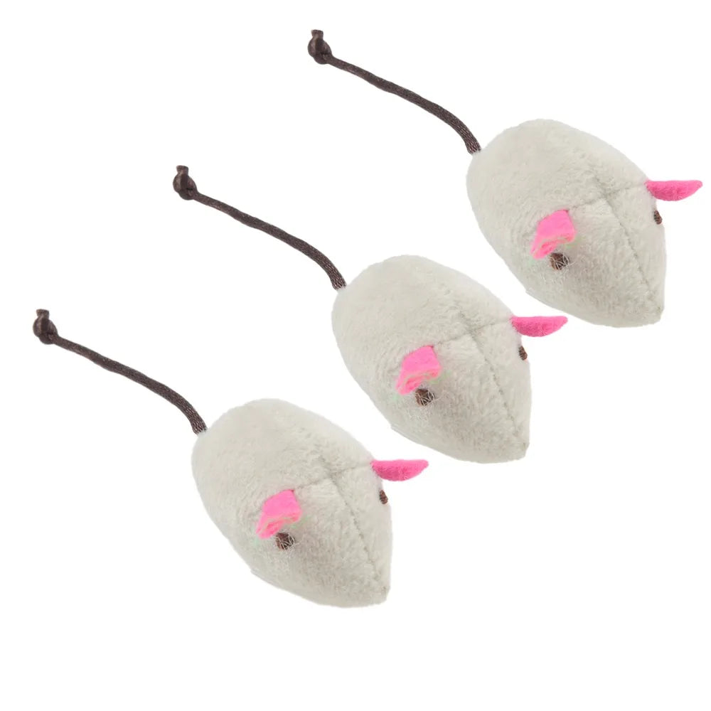 Soft Catnip Mouse Toys — Classic Plush Play Mice, 2-Pack