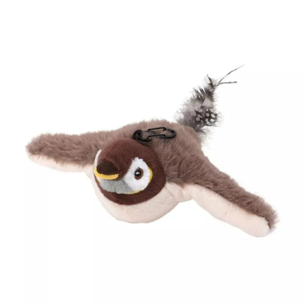 Electric Hangable Flapping Fish Cat Toy — USB Touch-Activated Flying Fish with Chirping Sound