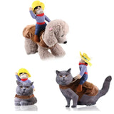 Dog Cowboy Rider Costume with Hat (Cosplay Party Outfit)
