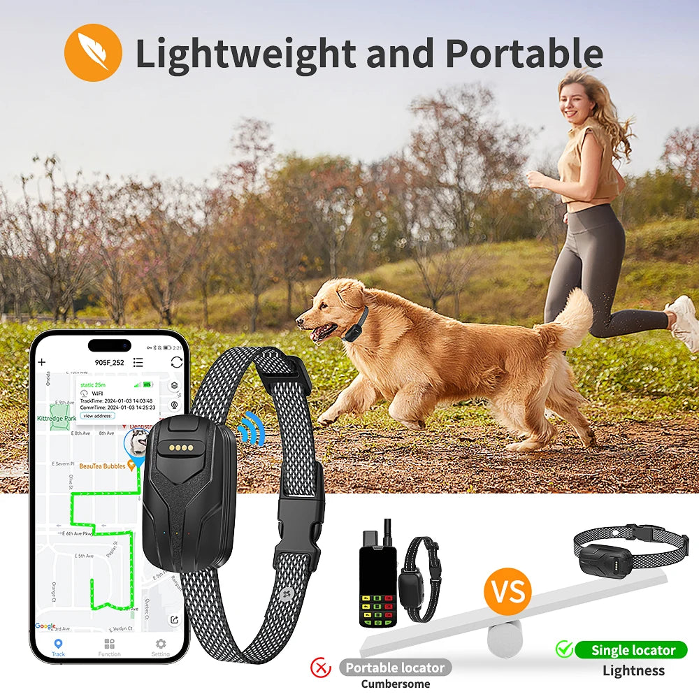 Tize 4G Smart GPS Activity Tracker Dog Collar - Real-Time