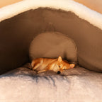 Detachable Winter Pet House — Warm Castle Bed with Washable Plush Mat