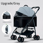 3-in-1 Lightweight Foldable Pet Stroller for Small & Medium Dogs & Cats — Outdoor Carrier with Car Seat Mode