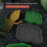 3-in-1 Rock-Look Reptile Bowl — Food, Water & Soaking Dish