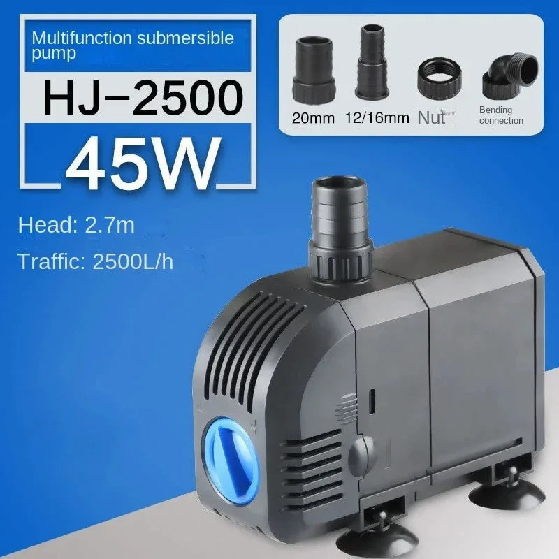 HJ Series Submersible Fountain Pump (500–3000L/H, Adjustable Flow)
