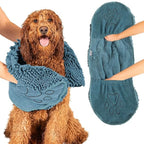 Chenille Pet Absorbent Towel — Quick-Drying Hand-Pocket Design