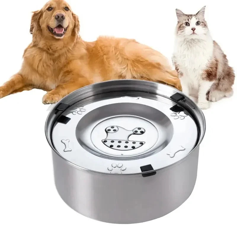 No-Spill Stainless Steel Dog Bowl