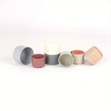 Stacking Cup Puzzle Toy Set — 8-Piece Nesting Toy for Small Pets