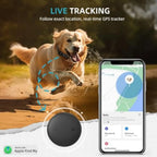 Mini GPS Pet Activity Tracker for Dogs & Cats - Apple Find My, No Monthly Fee