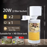 Silent Submersible Aquarium Filter (Turtle & Fish Tank, Bio Sponge)