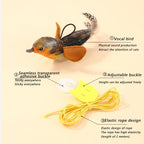 Chirping Plush Bird Hanging Cat Toy