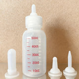 Pet Milk Feeding Bottle Set — 3 Replaceable Nipples for Puppies & Kittens