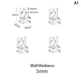 Acrylic Fish Tank Glass Clips (4pcs, 5.5–15mm, Aquarium Lid Support)