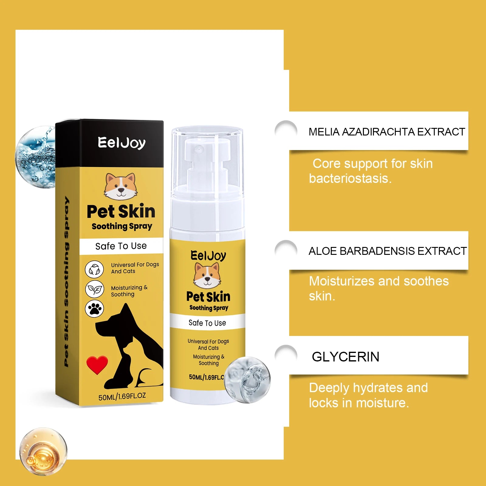 Pet Skin Care Spray — Gentle Cleansing Care for Cats & Dogs