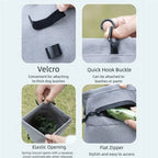 Oxford Dog Poop Bag Carrier with Hook (Waterproof, Portable)
