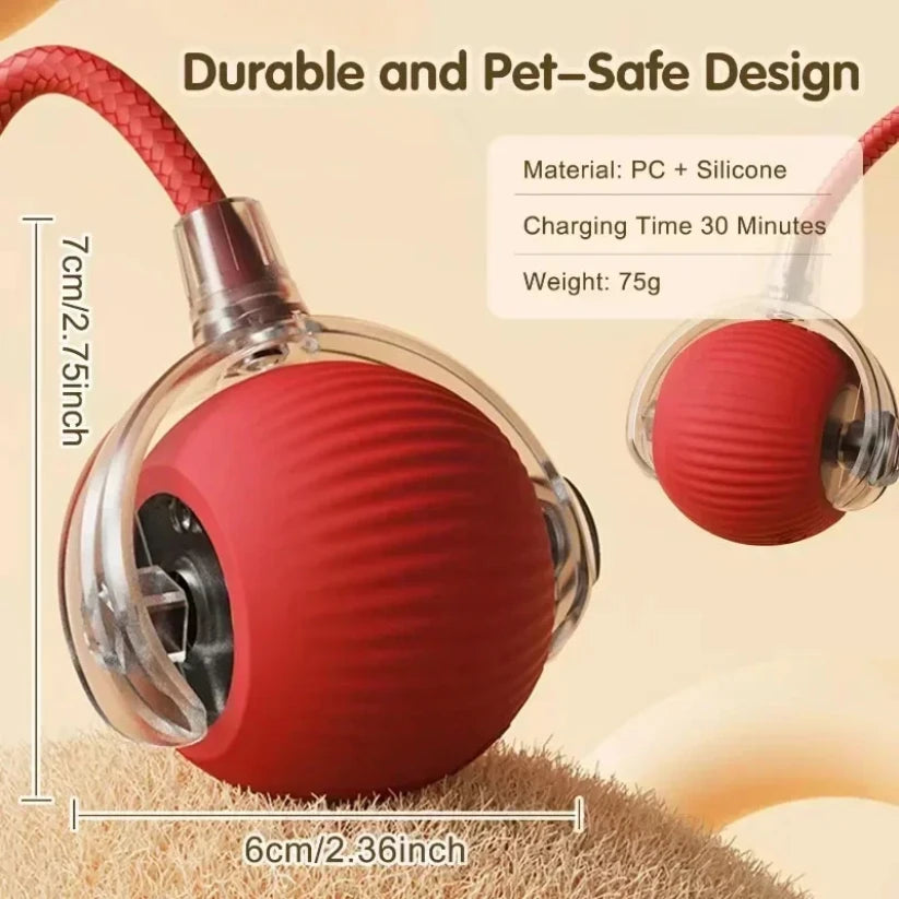 Automatic Rolling Ball Cat Toy with Tail