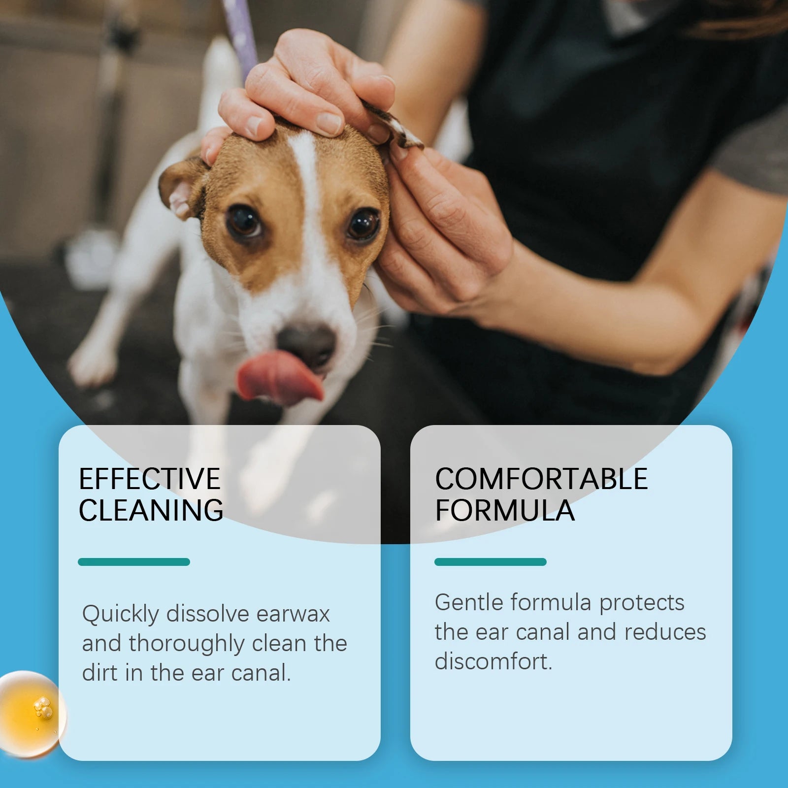 Pet Ear Cleaner Drops — Mite & Infection Care for Dogs & Cats, 120ml