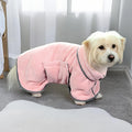 Cooling Absorbent Dog Bath Towel — Bathrobe-Style Pet Wash Towel