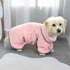 Cooling Absorbent Dog Bath Towel — Bathrobe-Style Pet Wash Towel