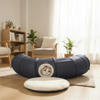 Foldable Cat Tunnel with Cushion — Scratch-Resistant Hide & Seek Play