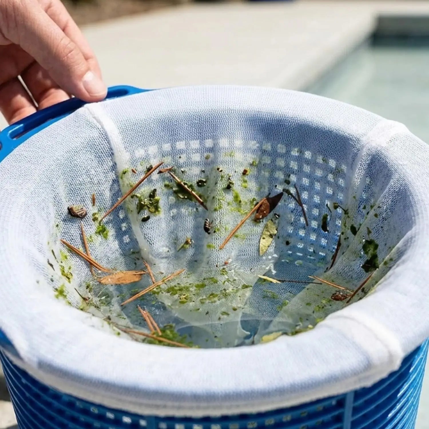 Pool & Tank Skimmer Socks (Reusable, 100 Mesh, Fine Filter)